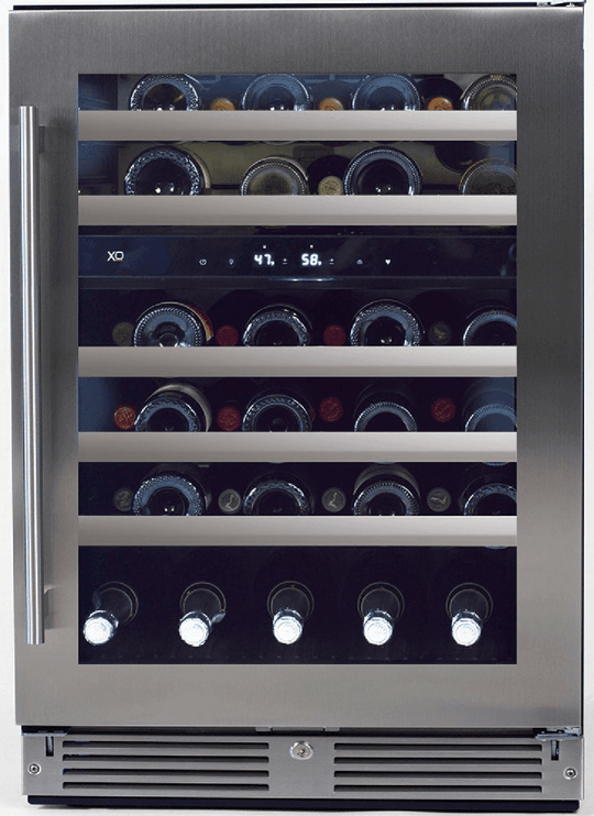 Xo Appliance XOU24WDZGSR 24In Wine Cellar 2 Zone Ss Glass Rh