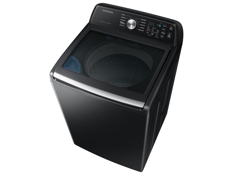 Samsung WA46CG3505AV 4.6 Cu. Ft. Large Capacity Smart Top Load Washer With Activewave&#8482; Agitator And Active Waterjet In Brushed Black