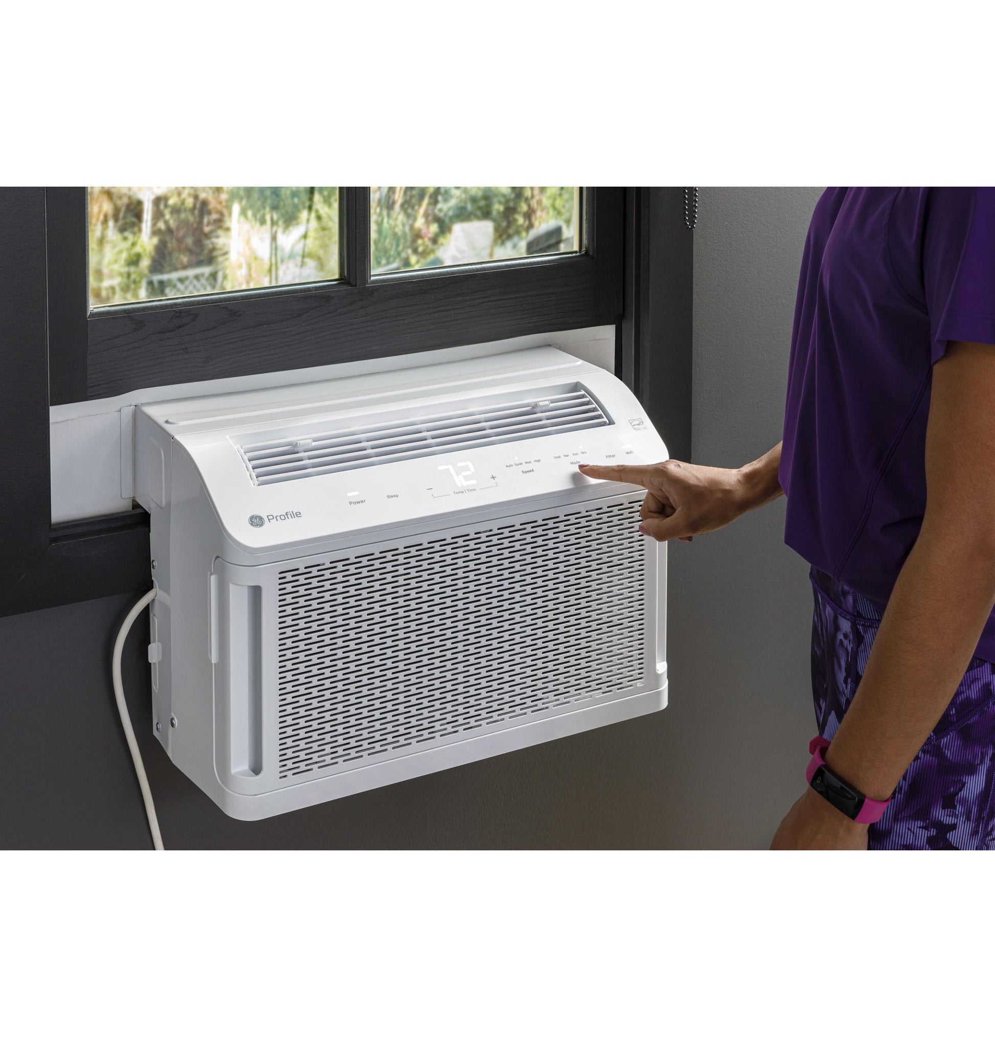 Ge Appliances AHTT08BC Ge Profile Clearview™ 8,300 Btu Smart Ultra Quiet Window Air Conditioner For Medium Rooms Up To 350 Sq. Ft.