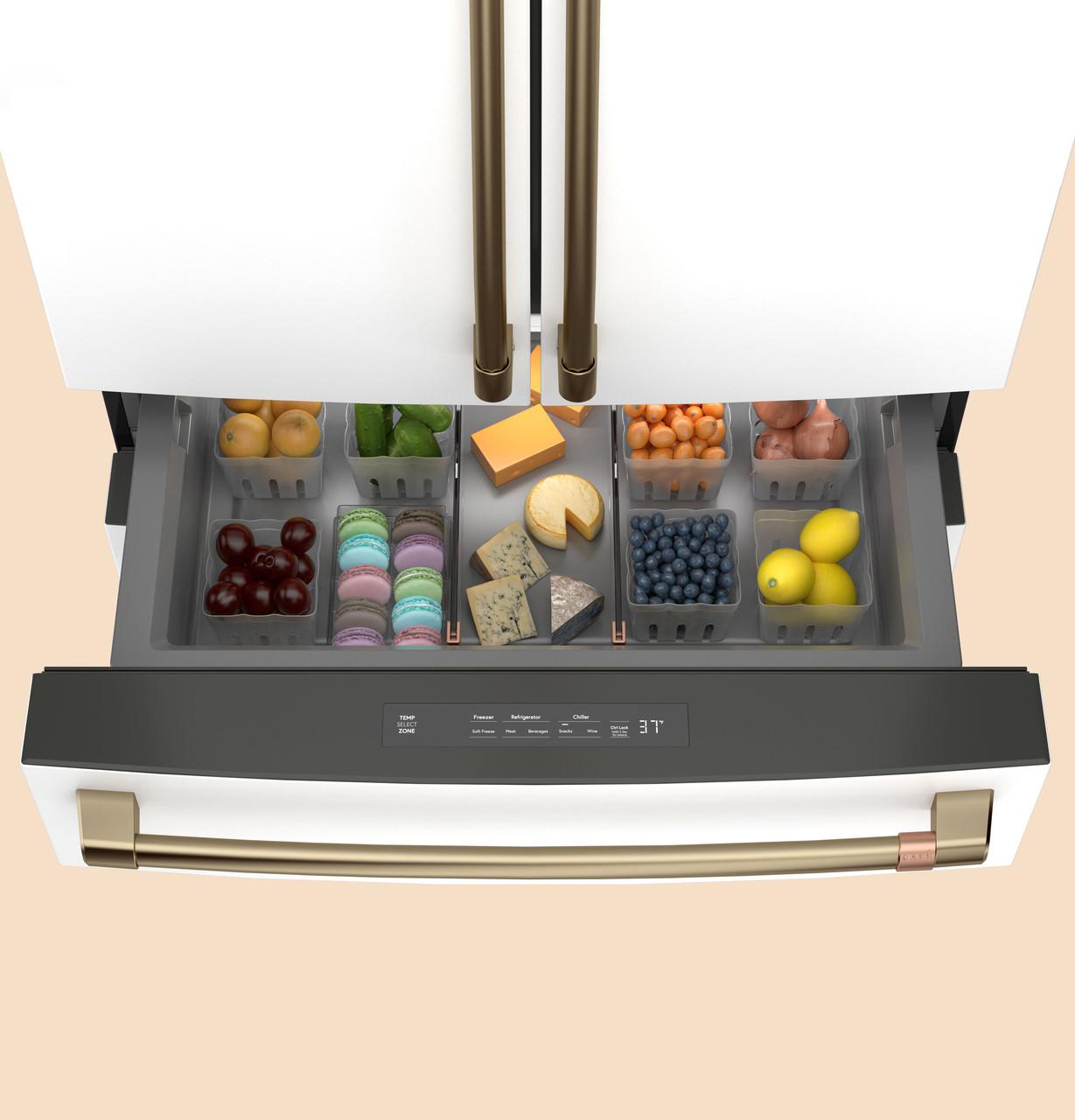 Cafe CGE29DP3TD1 Café&#8482; Energy Star® 28.7 Cu. Ft. Smart 4-Door French-Door Refrigerator With Dual-Dispense Autofill Pitcher