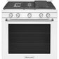 Kitchenaid KFGG500EWH 30-Inch 5-Burner Gas Convection Range - White