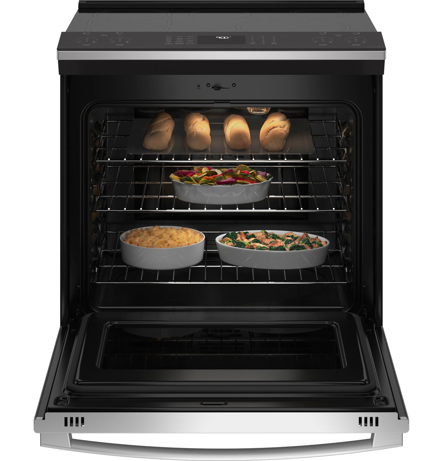 Ge Appliances PHS930YPFS Ge Profile&#8482; 30" Smart Slide-In Fingerprint Resistant Front-Control Induction And Convection Range With No Preheat Air Fry