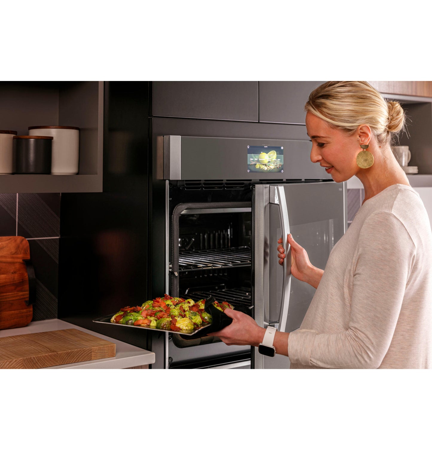 Ge Appliances PTS700LSNSS Ge Profile™ 30" Smart Built-In Convection Single Wall Oven With Left-Hand Side-Swing Doors