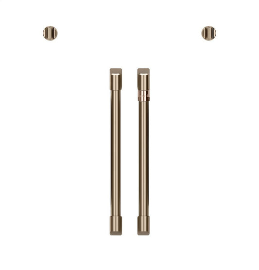 Cafe CXWSFHKPMBZ Café 2 French-Door Handles; 2 Knobs - Brushed Bronze