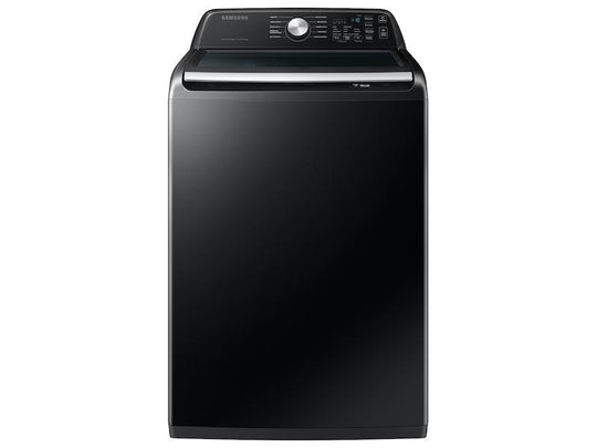 Samsung WA46CG3505AV 4.6 Cu. Ft. Large Capacity Smart Top Load Washer With Activewave&#8482; Agitator And Active Waterjet In Brushed Black