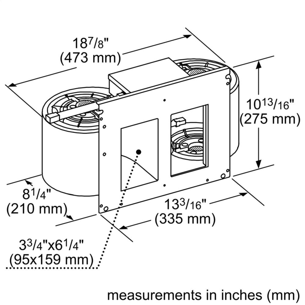 Thermador VTN1090R 1000 Cfm Internal Blower