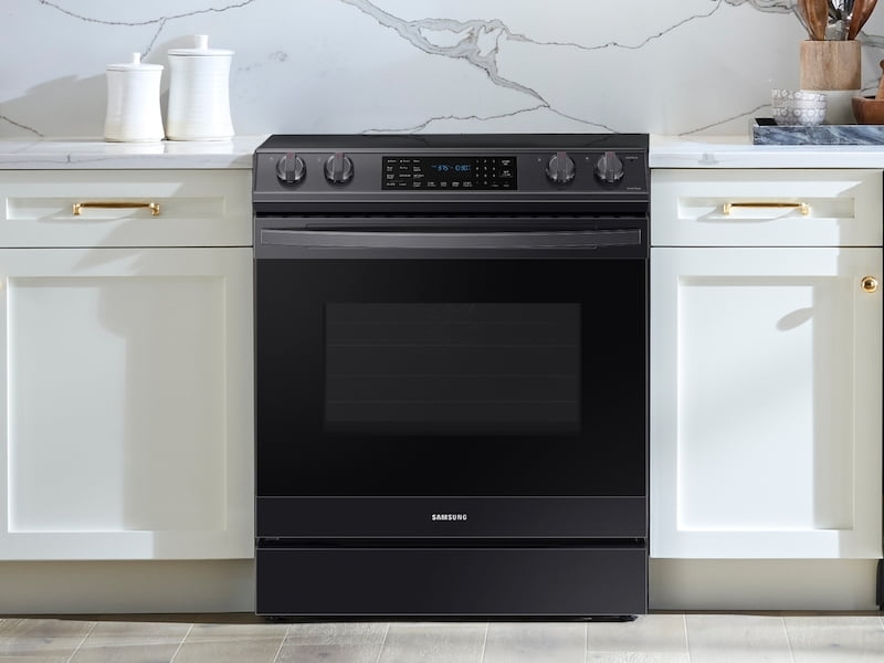 Samsung NE63T8111SG 6.3 Cu Ft. Front Control Slide-In Electric Range With Wi-Fi In Black Stainless Steel