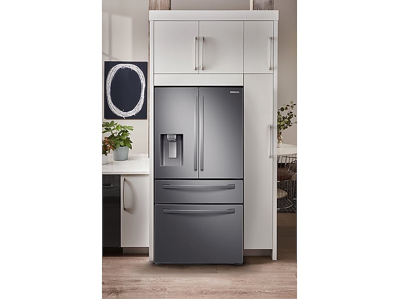 Samsung RF28R7201SG 28 Cu. Ft. 4-Door French Door Refrigerator With Flexzone&#8482; Drawer In Black Stainless Steel