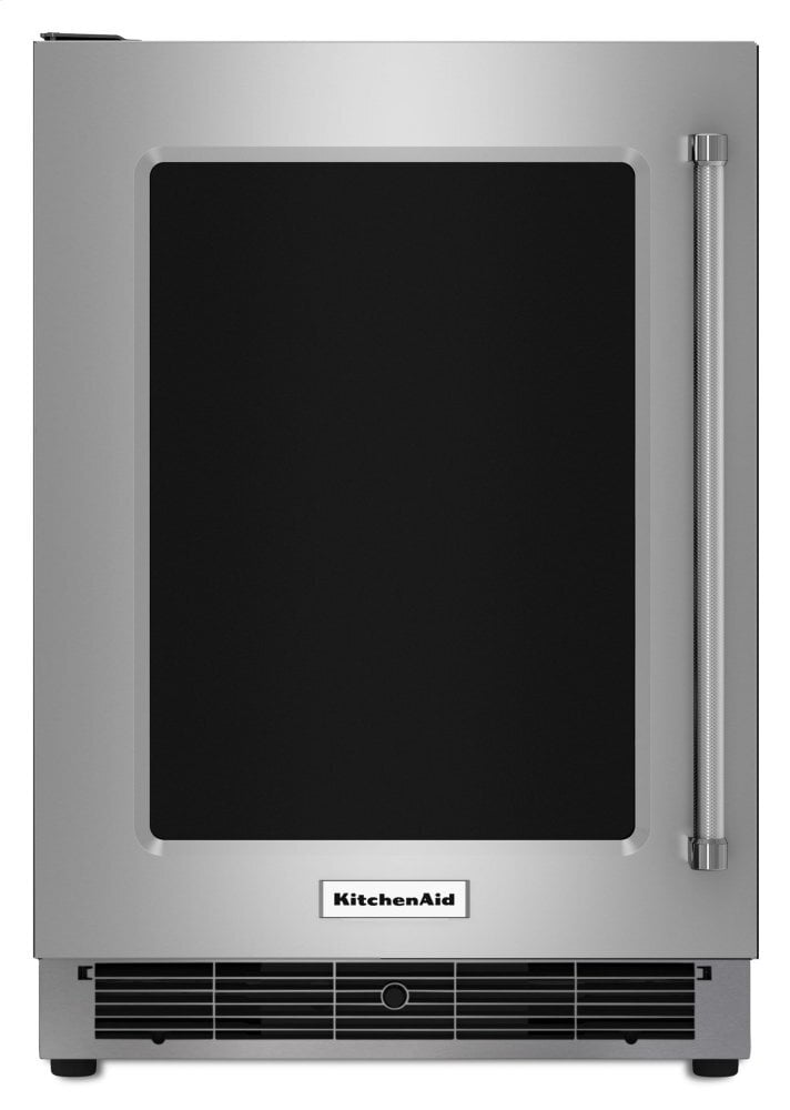 Kitchenaid KURL304ESS 24" Undercounter Refrigerator With Glass Door And Metal Trim Shelves - Stainless Steel