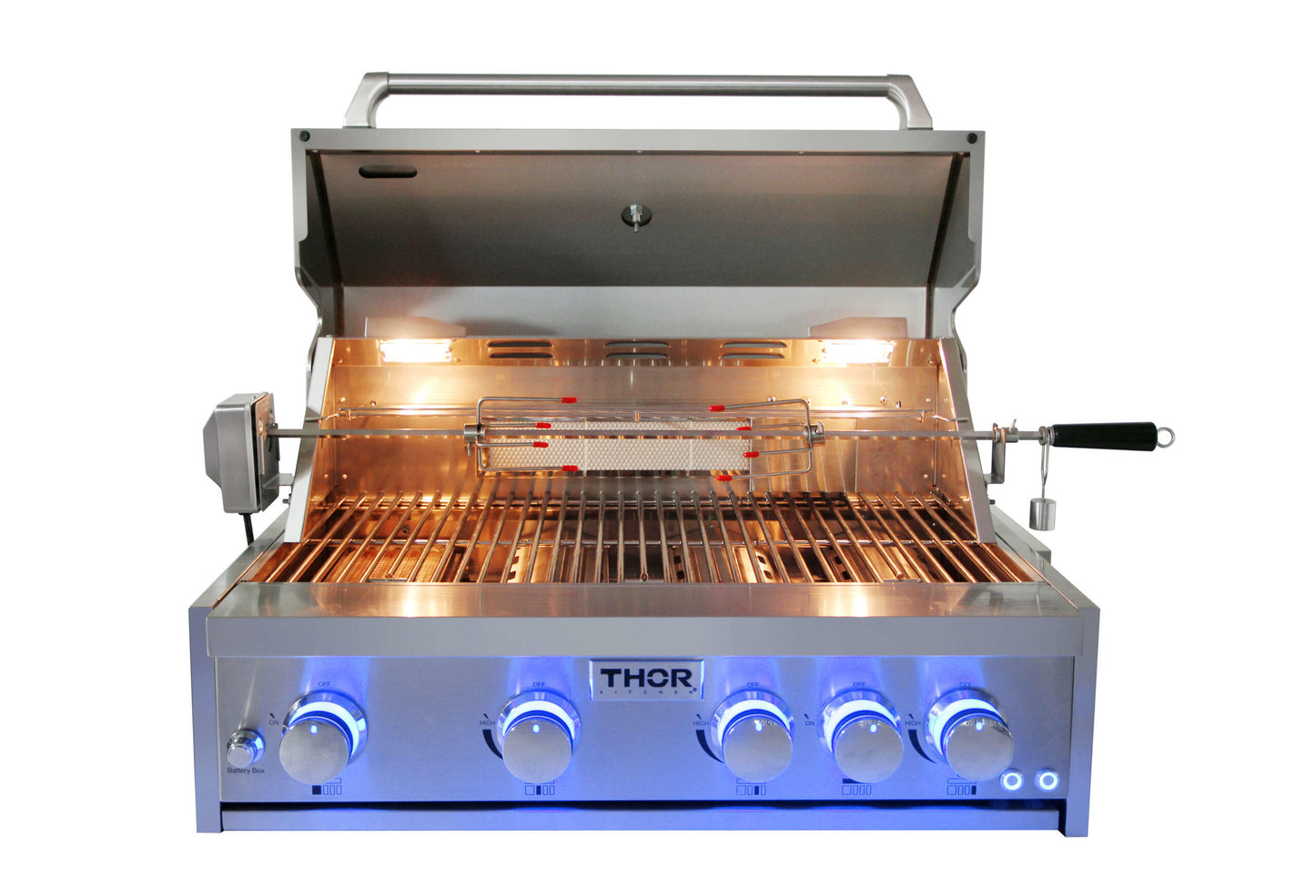 Thor Kitchen MK04SS304 32 Inch 4-Burner Gas Bbq Grill With Rotisserie In Stainless Steel