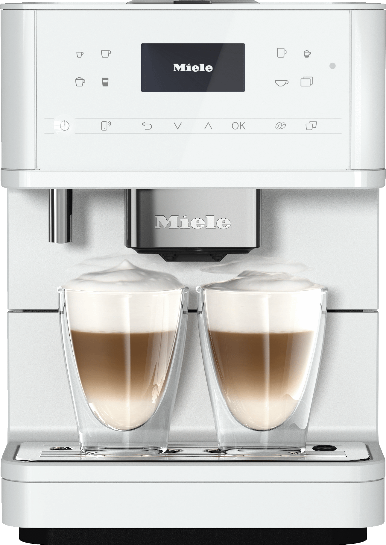 Miele CM6160 MILK PERFECTION WHITE  Countertop Coffee Machine With Wifi Conn@Ct And A Wide Selection Of Specialty Coffees For Maximum Freedom.