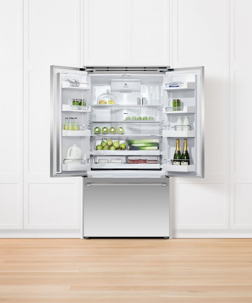 Fisher & Paykel RF201ACUSX1N Freestanding French Door Refrigerator Freezer, 36", 20.1 Cu Ft, Ice & Water