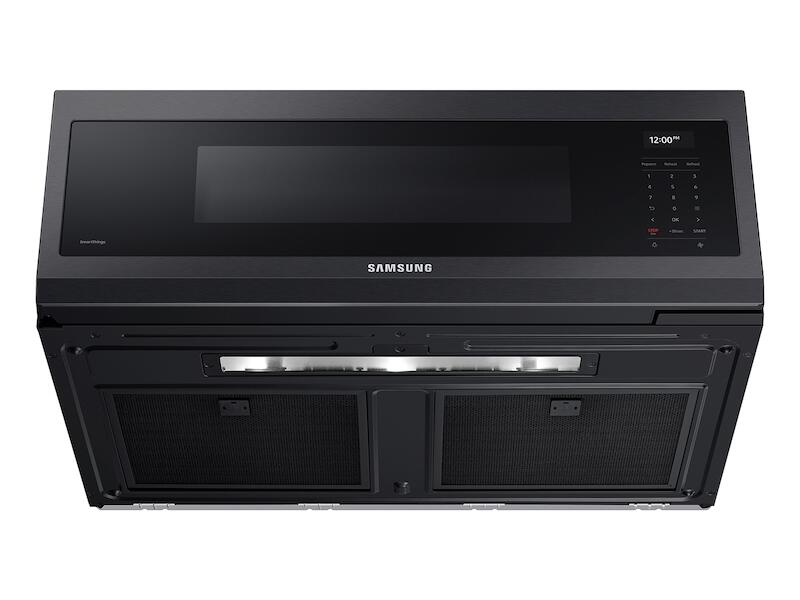 Samsung ME11A7710DG 1.1 Cu. Ft. Smart Slim Over-The-Range Microwave With 550 Cfm Hood Ventilation, Wi-Fi & Voice Control In Black Stainless Steel