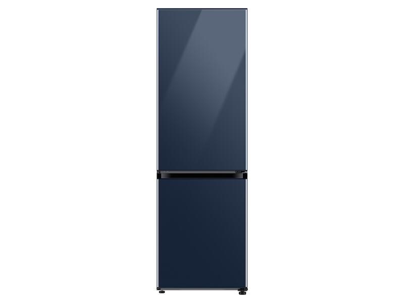 Samsung RB12A300641 12.0 Cu. Ft. Bespoke Bottom Freezer Refrigerator With Customizable Colors And Flexible Design In Navy Glass