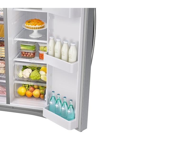Samsung RS25J500DSR 25 Cu. Ft. Side-By-Side Refrigerator With Led Lighting In Stainless Steel