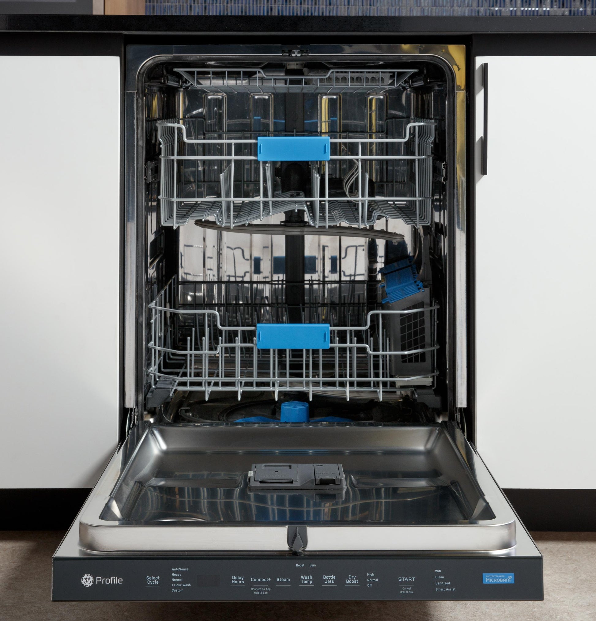 Ge Appliances PDT715SYVFS Ge Profile&#8482; Fingerprint Resistant Top Control With Stainless Steel Interior Dishwasher With Microban&#8482; Antimicrobial Protection With Sanitize Cycle