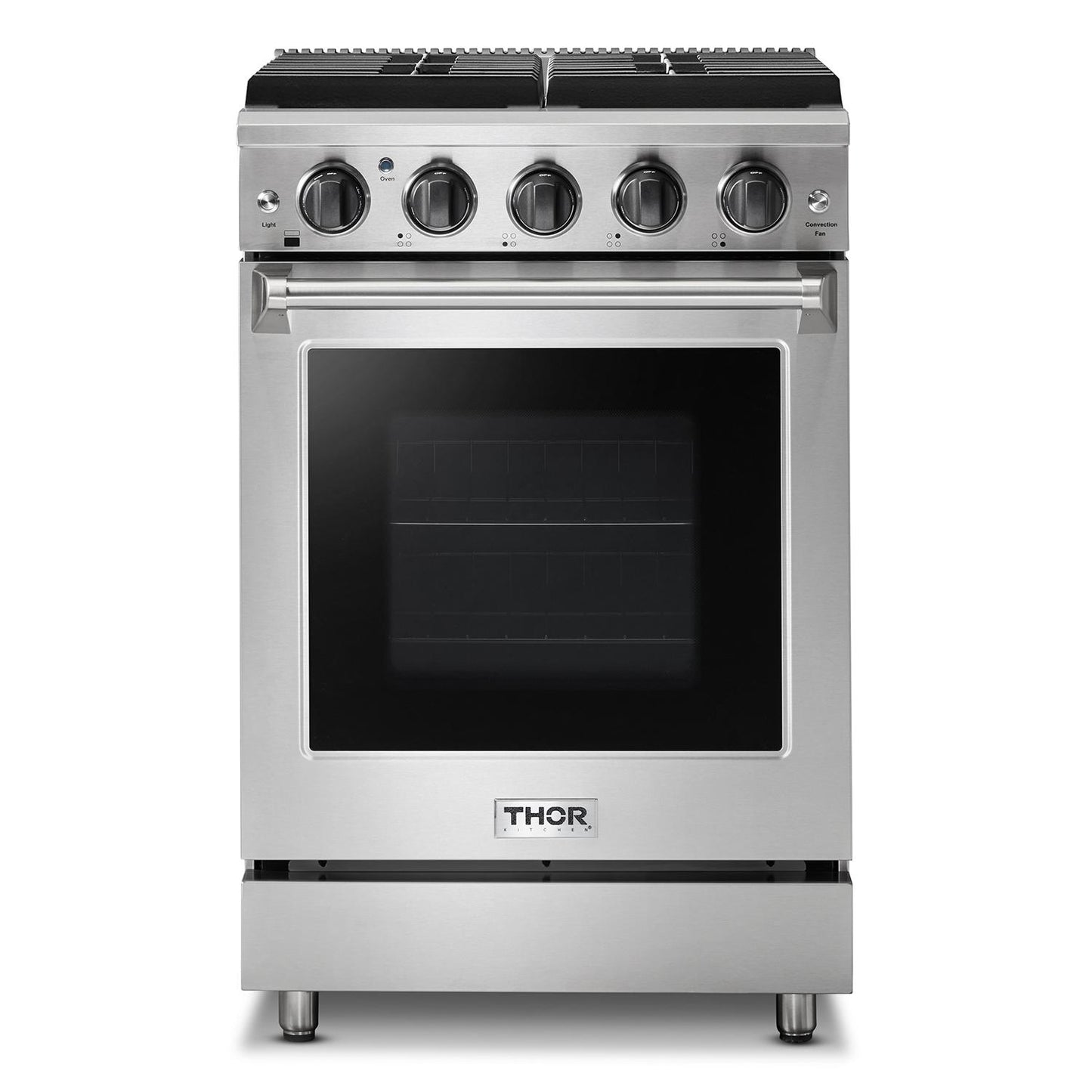 Thor Kitchen LRG2401ULP 24 Inch Freestanding Gas Range In Stainless Steel - Liquid Propane