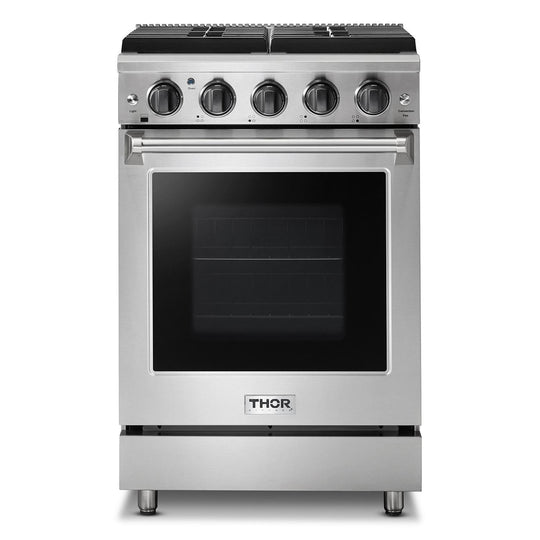Thor Kitchen LRG2401ULP 24 Inch Freestanding Gas Range In Stainless Steel - Liquid Propane