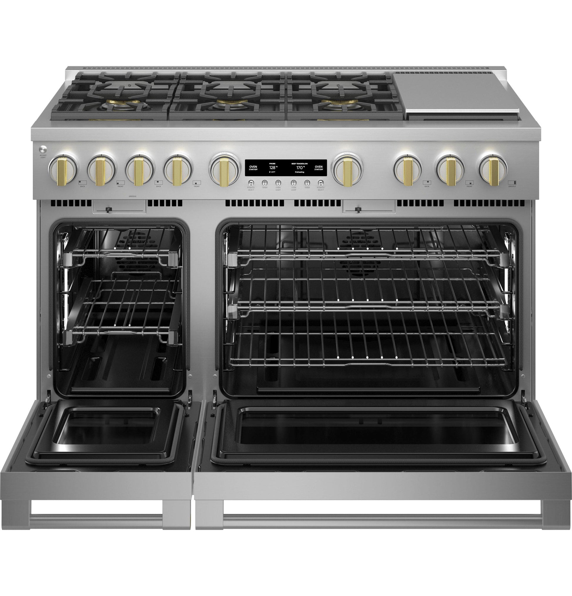 Monogram ZGP486NDTSS Monogram 48" All Gas Professional Range With 6 Burners And Griddle (Natural Gas)
