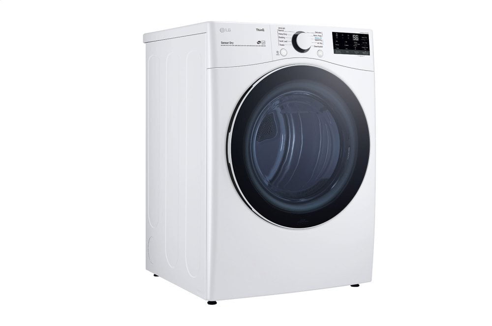Lg DLG3601W 7.4 Cu. Ft. Ultra Large Capacity Smart Wi-Fi Enabled Front Load Gas Dryer With Built-In Intelligence