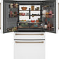 Cafe CXE22DP4PW2 Café™ Energy Star® 22.3 Cu. Ft. Smart Counter-Depth 4-Door French-Door Refrigerator