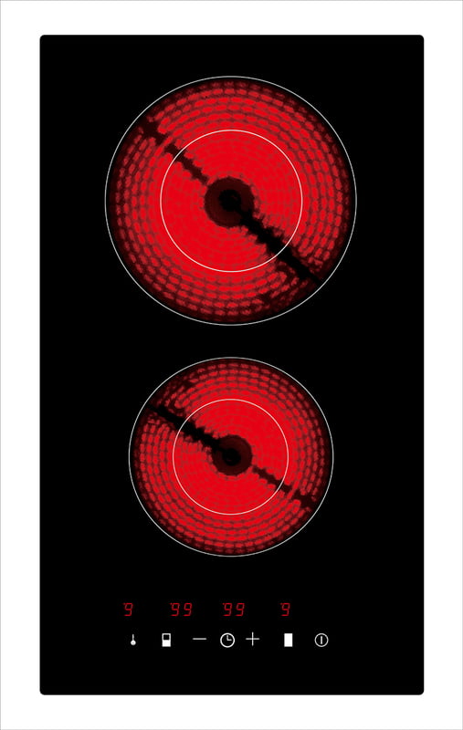 Avanti BCT115J1BIS Two Burner Glass Top Built-In Cooktop