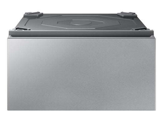 Samsung WE502NT Bespoke 27" Laundry Pedestal With Storage Drawer In Silver Steel