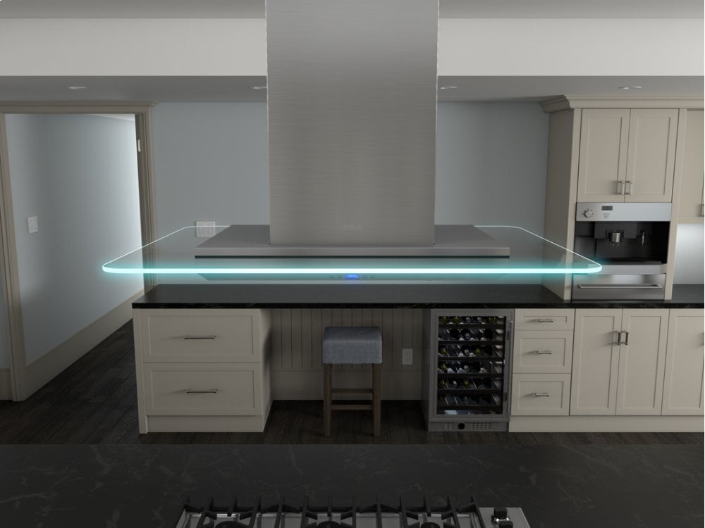 Zephyr ZVNE42AG 42" Verona Island Hood W/715Cfm Blower,5 Speed Levels,Act,Dcbl Supprsson