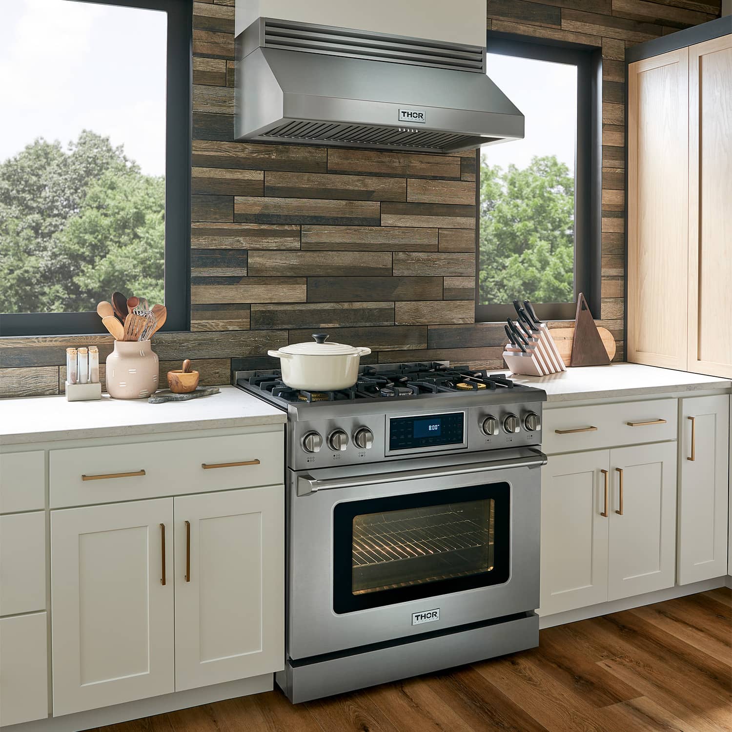 Thor Kitchen TRG3601LP 36 Inch Tilt Panel Professional Gas Range - Trg3601 / Trg3601Lp - Liquid Propane