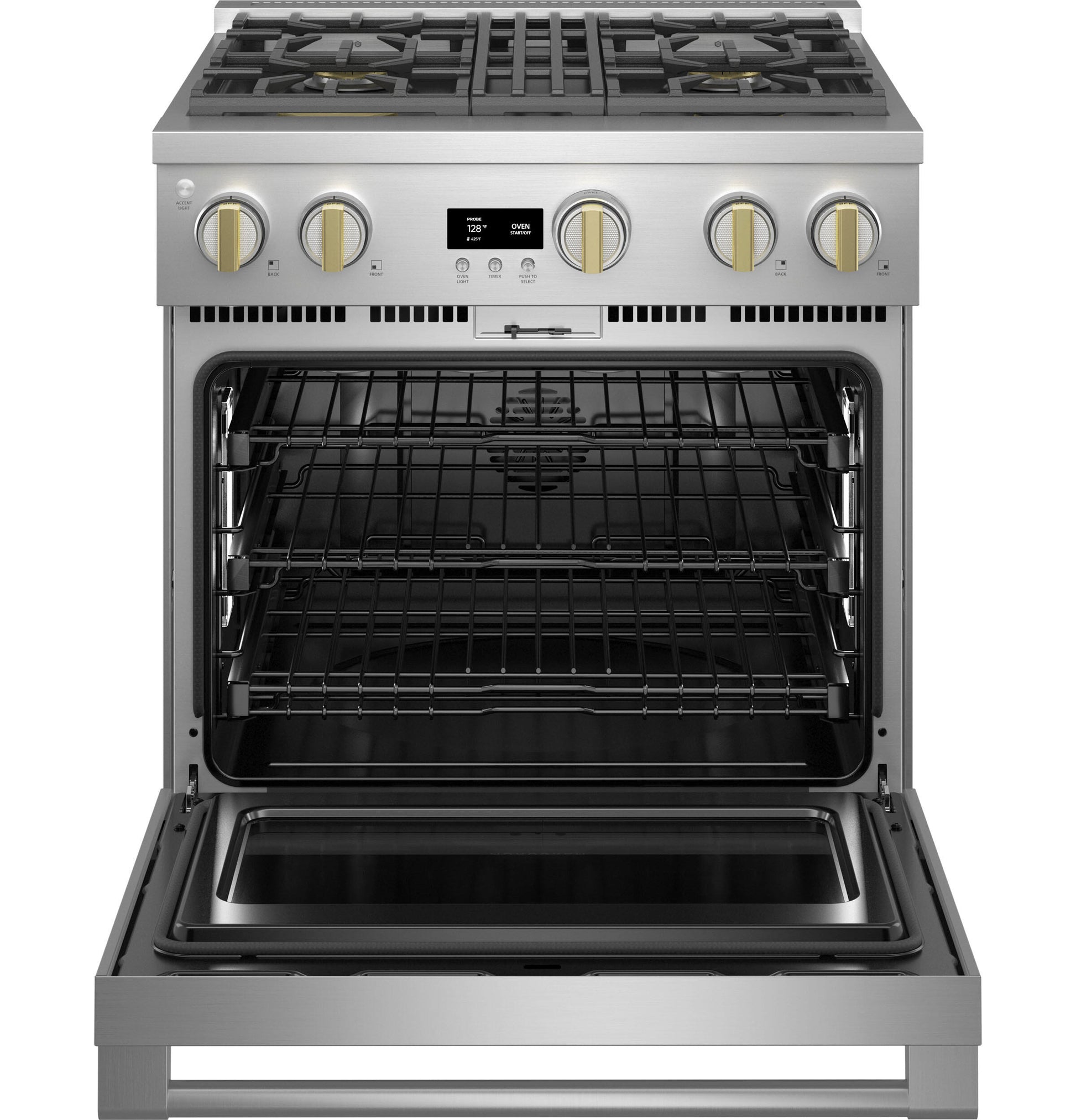 Monogram ZDP304NTSS Monogram 30" Dual-Fuel Professional Range With 4 Burners (Natural Gas)