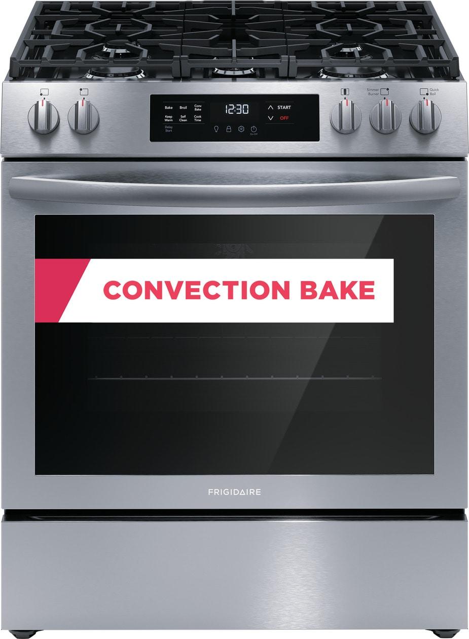 Frigidaire FCFG3083AS Frigidaire 30" Front Control Gas Range With Convection Bake
