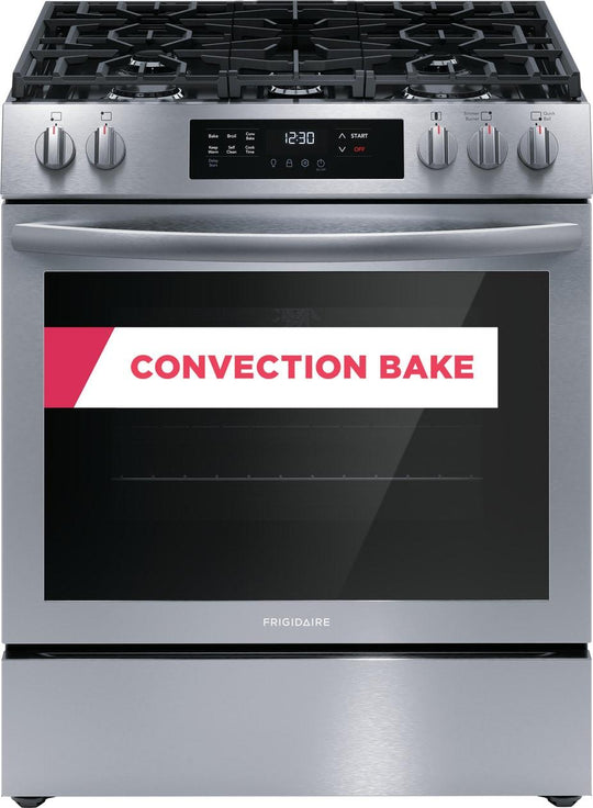 Frigidaire FCFG3083AS Frigidaire 30" Front Control Gas Range With Convection Bake