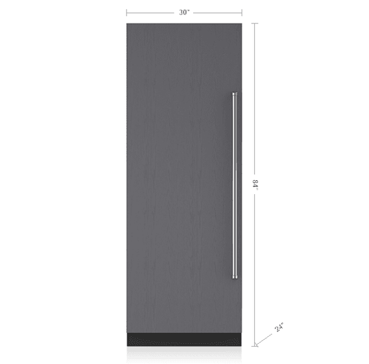 Sub-Zero IC30RIDLH 30" Designer Column Refrigerator With Internal Dispenser - Panel Ready