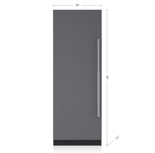 Sub-Zero IC30RIDRH 30" Designer Column Refrigerator With Internal Dispenser - Panel Ready