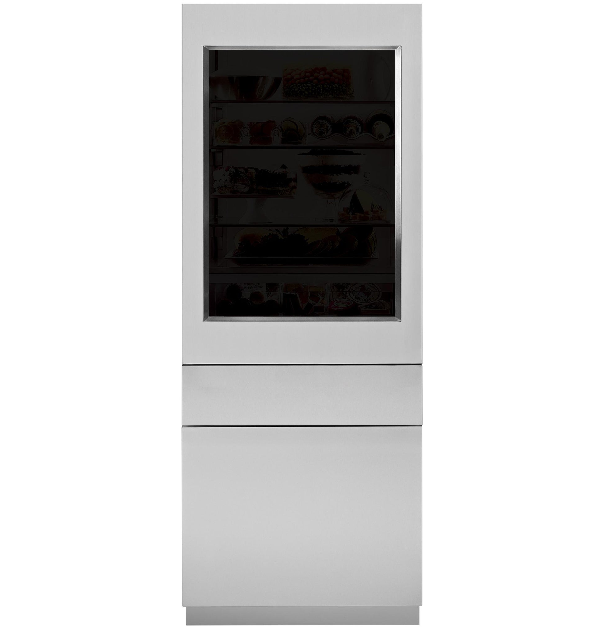 Monogram ZKGSN809NLH 30" Integrated Refer Ss Glass Door Panel, 80" Opening -3/4" , Lh