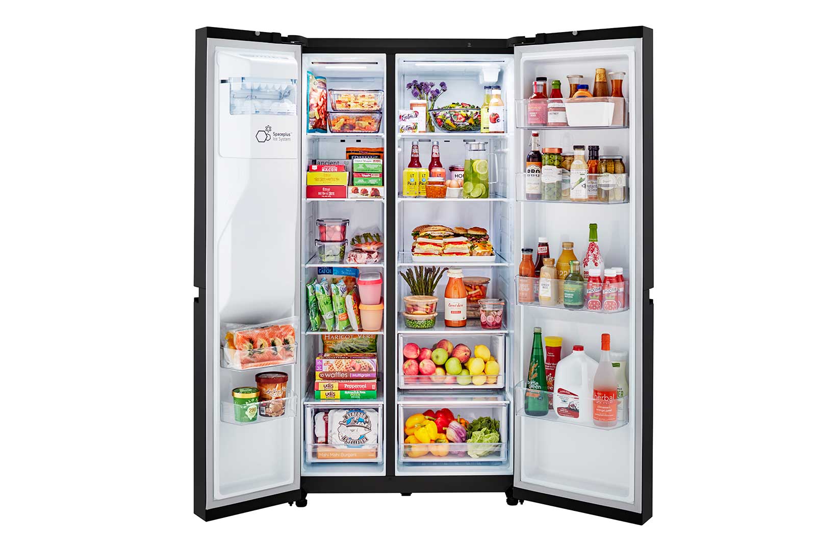 Lg LRSXS2706B 27 Cu. Ft. Side-By-Side Refrigerator With Smooth Touch Ice Dispenser