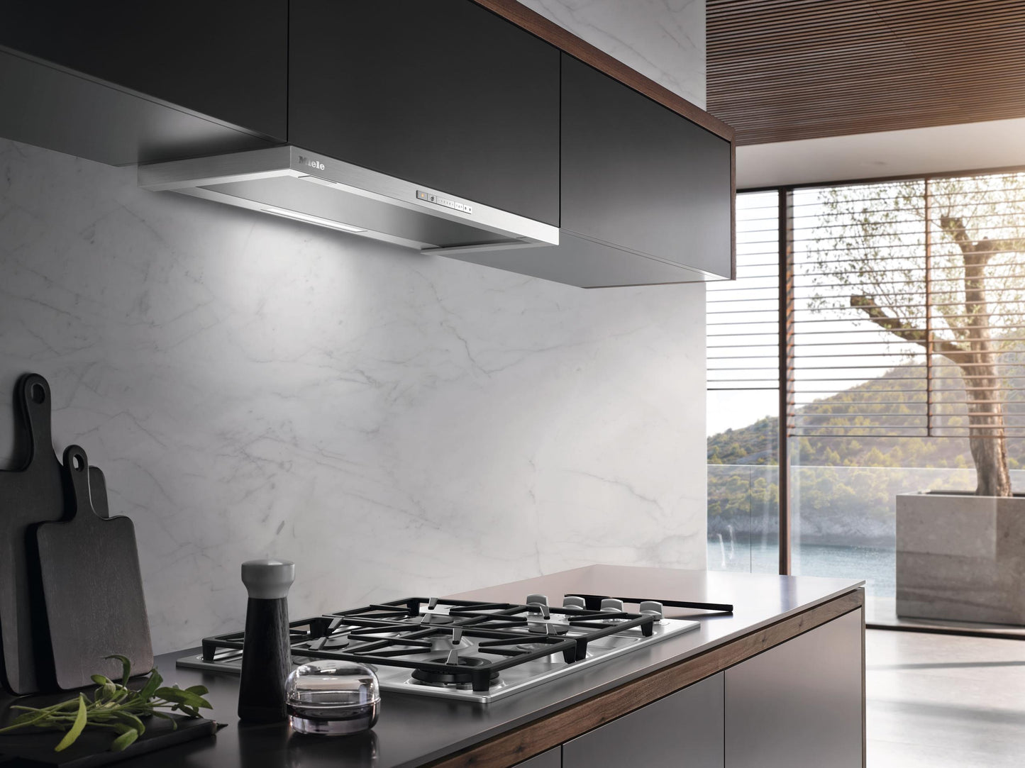 Miele DAS4720STAINLESSSTEEL Das 4720 - Built-In Ventilation Hood For Installation In Narrow Upper Cabinets With Easyswitch Controls