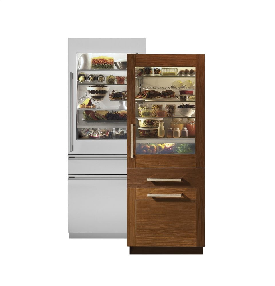 Monogram ZIK30GNNII Monogram 30" Integrated Glass-Door Refrigerator For Single Or Dual Installation