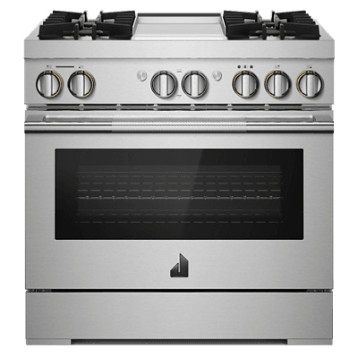 Jennair JDRP536HL Rise 36" Dual-Fuel Professional Range With Chrome-Infused Griddle