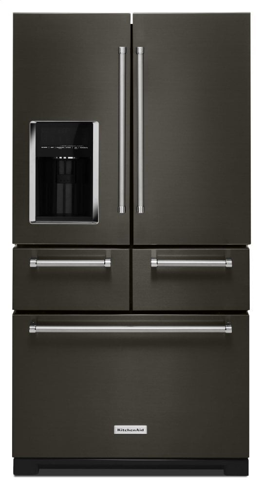 Kitchenaid KRMF706EBS 25.8 Cu. Ft. 36" Multi-Door Freestanding Refrigerator With Platinum Interior Design - Black Stainless Steel With Printshield&#8482; Finish