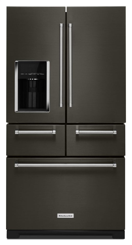 Kitchenaid KRMF706EBS 25.8 Cu. Ft. 36" Multi-Door Freestanding Refrigerator With Platinum Interior Design - Black Stainless Steel With Printshield™ Finish