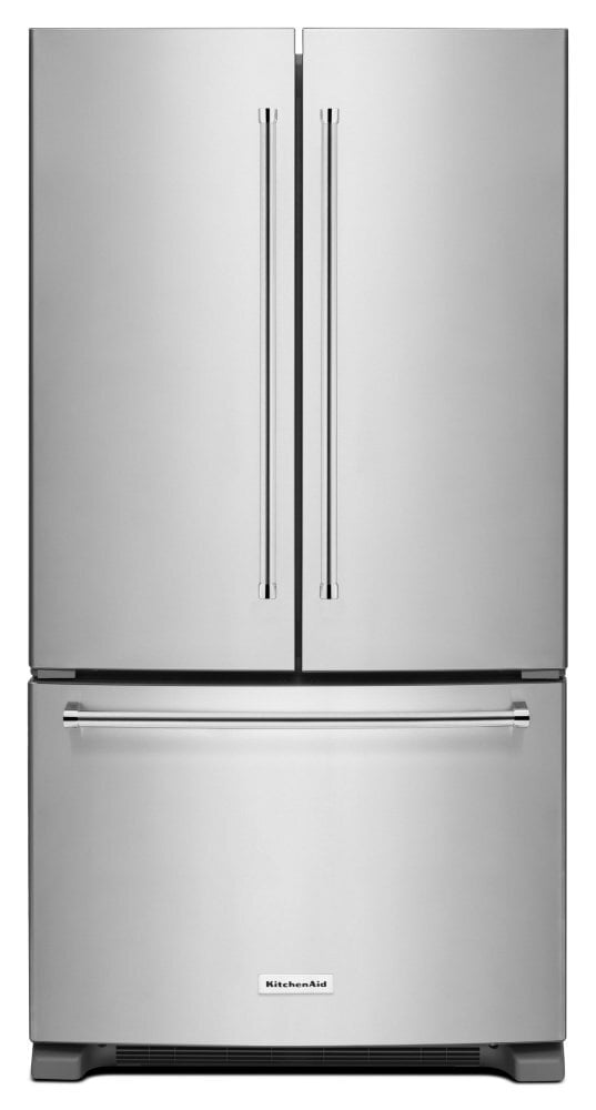 Kitchenaid KRFF305ESS 25 Cu. Ft. 36-Width Standard Depth French Door Refrigerator With Interior Dispense - Stainless Steel