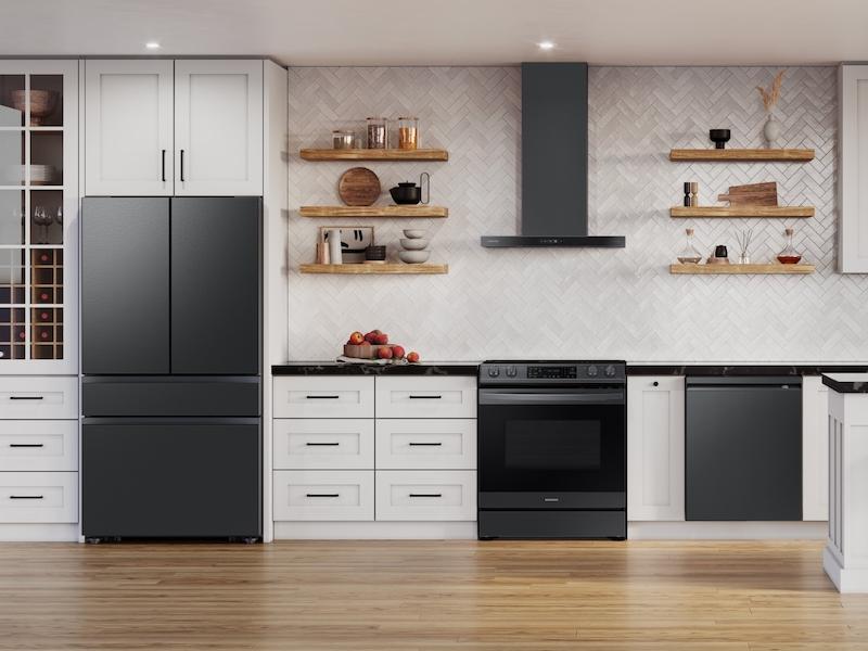 Samsung NK30CB700W33 30" Bespoke Smart Wall Mount Hood With Lcd Display In Clean Deep Charcoal