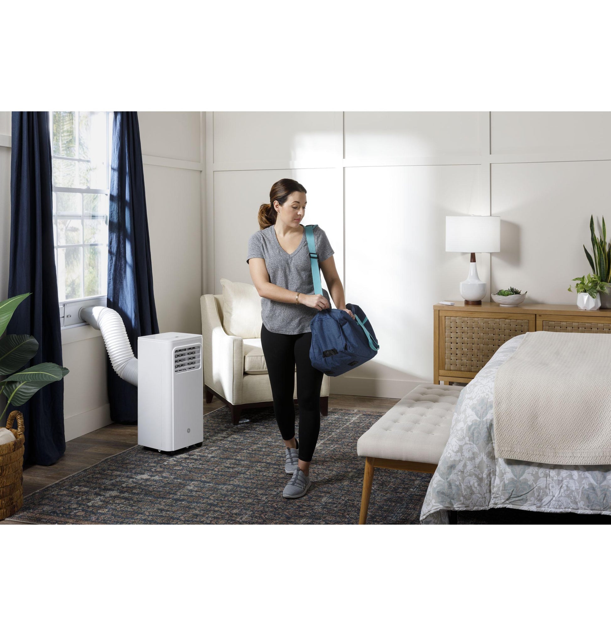 Ge Appliances APFA10YBMW Ge® 9,000 Btu Portable Air Conditioner For Small Rooms Up To 250 Sq Ft. (6,250 Btu Sacc)