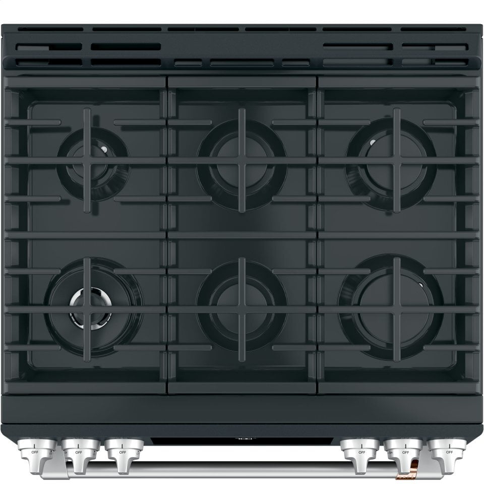 Cafe CGS700P3MD1 Café 30" Smart Slide-In, Front-Control, Gas Range With Convection Oven