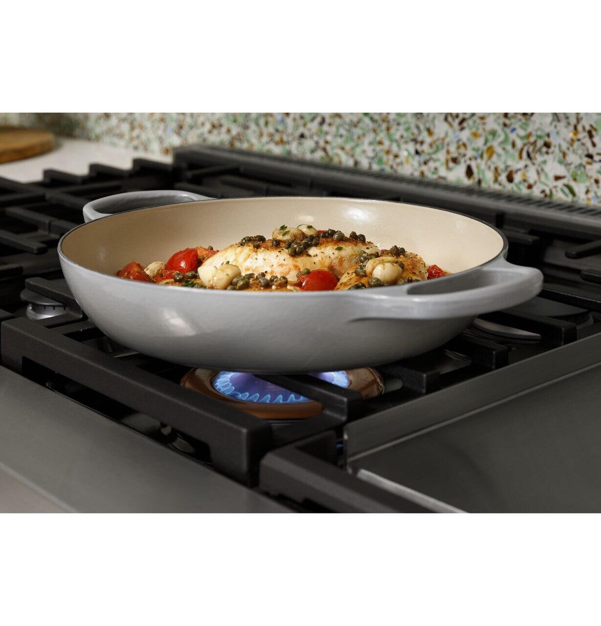 Cafe C2Y486P2TS1 Café™ 48" Smart Dual-Fuel Commercial-Style Range With 6 Burners And Griddle (Natural Gas)