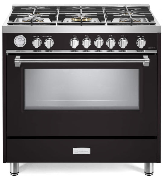 Verona VDFSGG365E Matte Black 36" Designer Gas Range