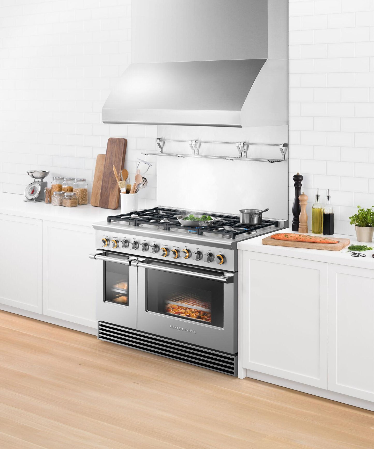 Fisher & Paykel RDV2488LN Dual Fuel Range, 48", 8 Burners