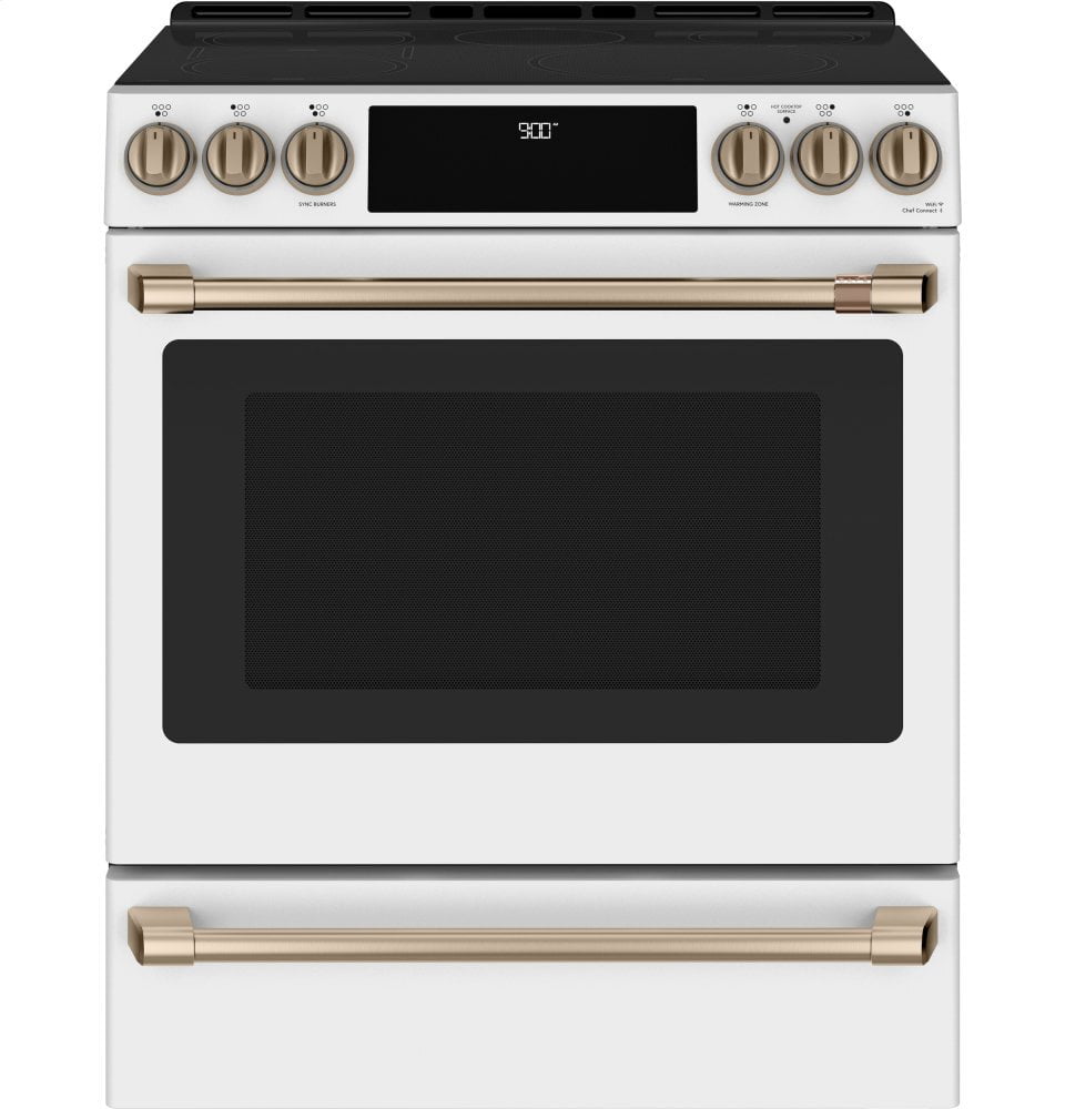 Cafe CHS900P4MW2 Café 30" Smart Slide-In, Front-Control, Induction And Convection Range With Warming Drawer