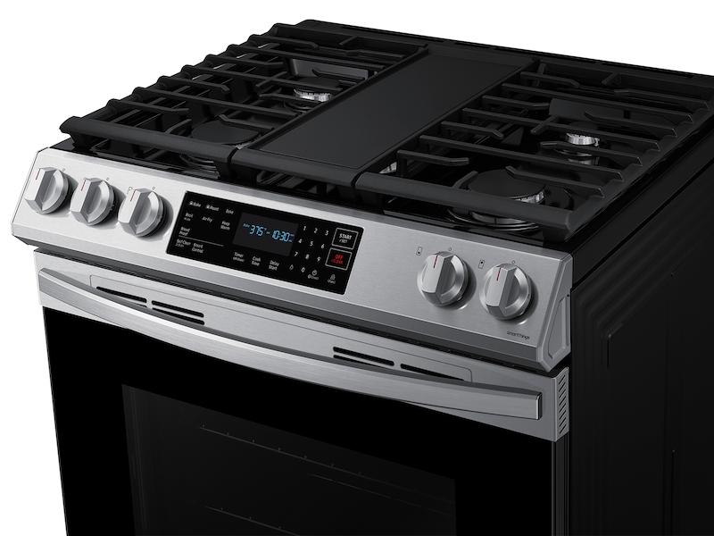 Samsung NX60BG8315SS 6.0 Cu. Ft. Smart Slide-In Gas Range With Air Fry & Convection In Fingerprint Resistant Stainless Steel
